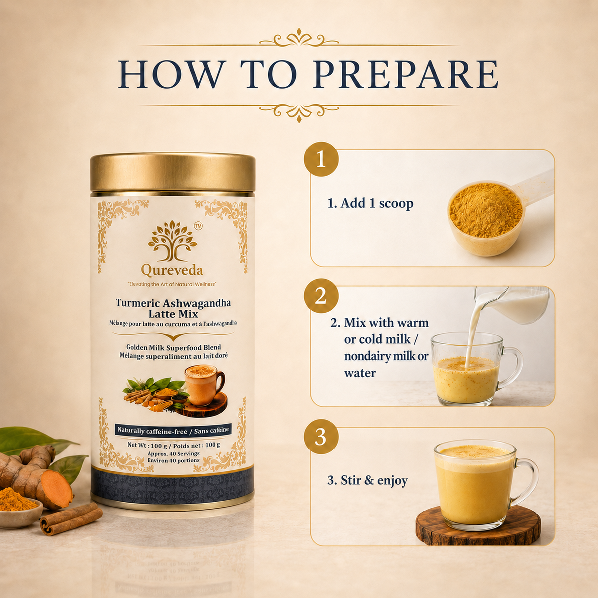 Turmeric Ashwagandha Latte Mix