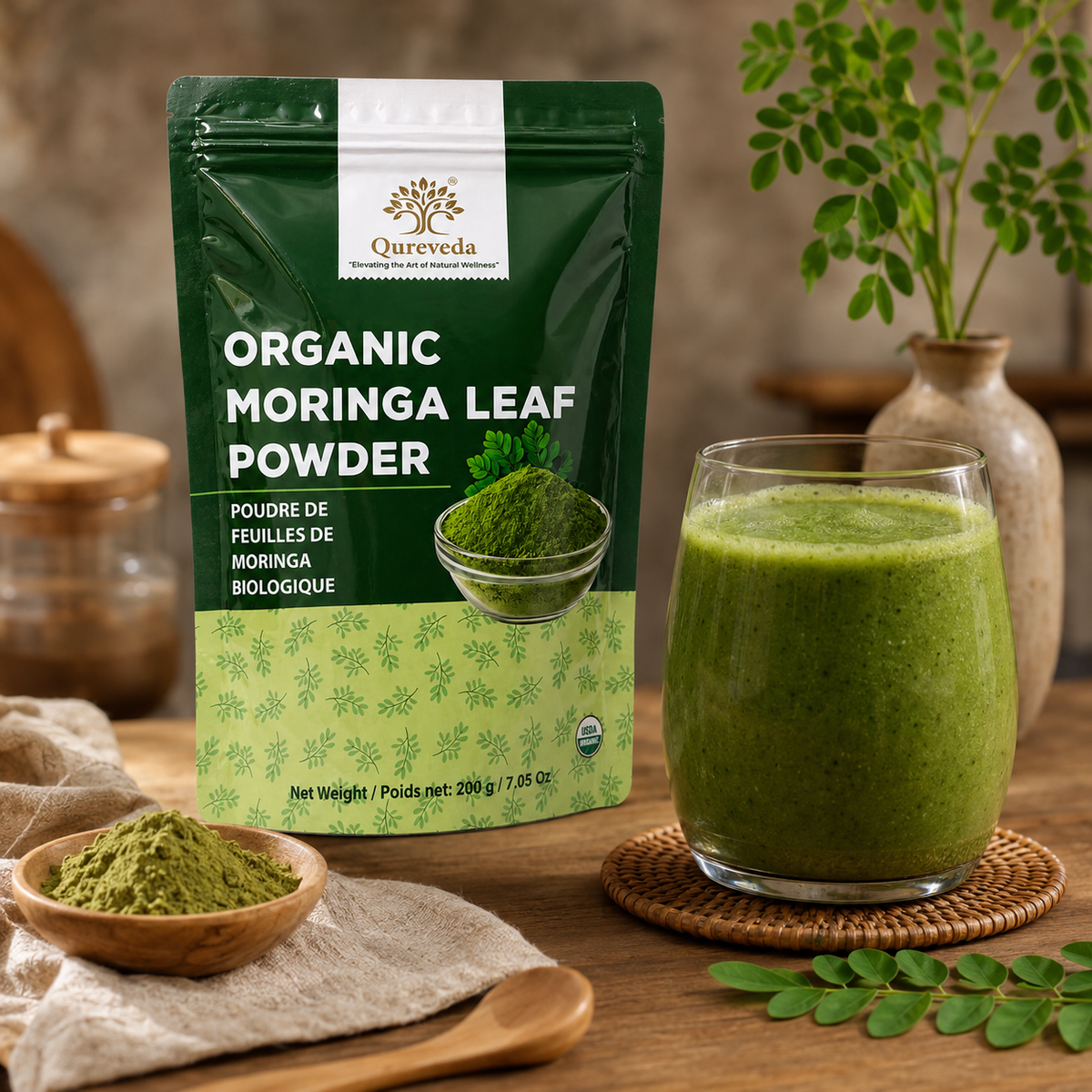 Organic Handpicked Moringa Leaf Powder